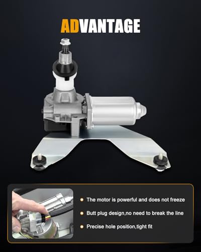 Image of ROADFAR Rear Windshield Wiper Motor Compatible For Chevrolet For Tahoe | Fit For Cadillac For Escalade 2002-2006|For Chevrolet For Suburban 1500 2003-2006|For GMC For Yukon|OEM:40-1049|5 Pins