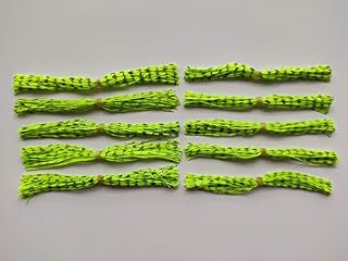 10 Bundles 50 Strands Fishing Silicone Skirts Spinnerbaits Buzzbaits Squid Rubber Line Jig Head Lures Replacement Fly Tying Material L3