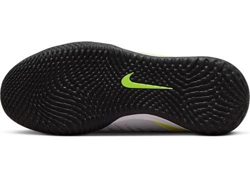 Nike Jr. Phantom GX 2 Academy Little/Big Kids' IC Soccer Shoes (FJ2609-003, Metallic Silver/Volt/Black)3