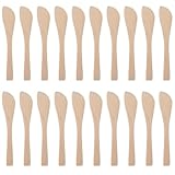 DOITOOL 20Pcs Wooden Butter Knife, 5.9 Inch Jelly Cheese Spreaders Bread Sandwich Jam Spreaders Mini Wooden Spatulas Dip Spreading Knives for Home Kitchen Restaurant