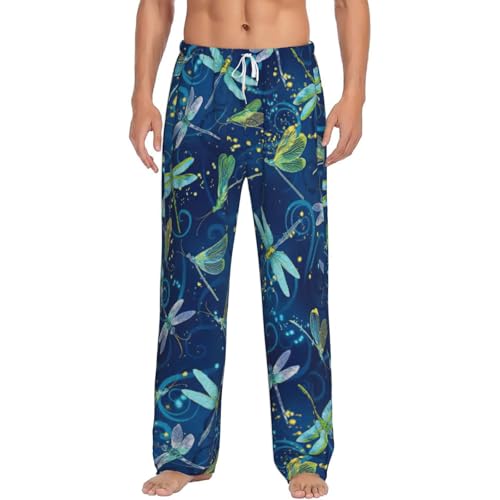 Pantalon de pyjama en polaire doux bleu pour homme, douceur premium et finitions soignées pour l'hiver