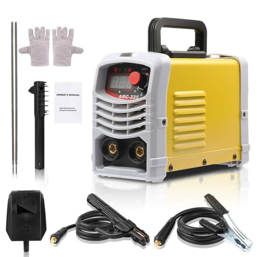 Image of 225Amp Stick Welder, Welder Machine, Portable Welding Machine, 110V Inverter Welder, with Synergic Control, IGBT, Digital Display,Hot Start, Arc Force and Anti-Stick, and 1/16"-1/8" Rod ARC Welder