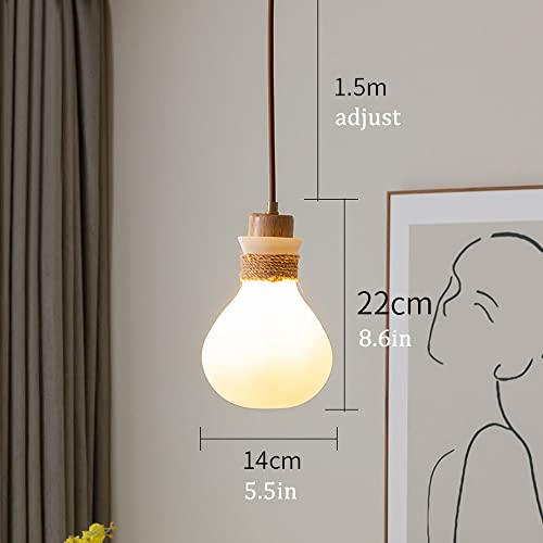 Lámpara de cuerda de cáñamo para iluminar techos altos sin deslumbrar 3