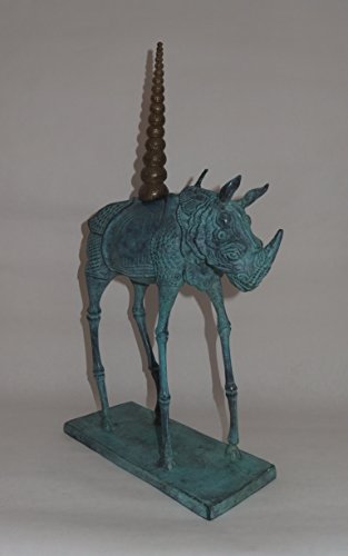 Ka Design Fine Pure Bronze Surrealism Sculpture, Rhino, Salvador Dali #TOP4