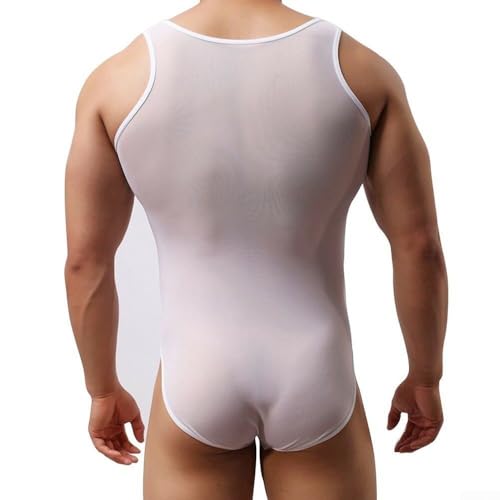 Maillot para hombre con diseño único y características de apoyo para comodidad durante todo el día (blanco)