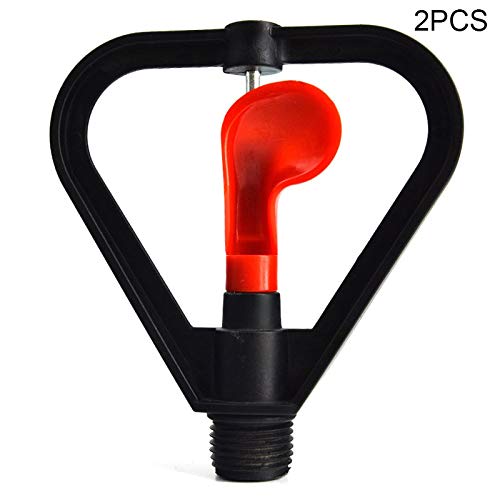 Guajave 2/5 Pcs Water Sprinkler Head Plastic 360 Degree Rotation Spray Nozzle for Garden Lawn Irrigation