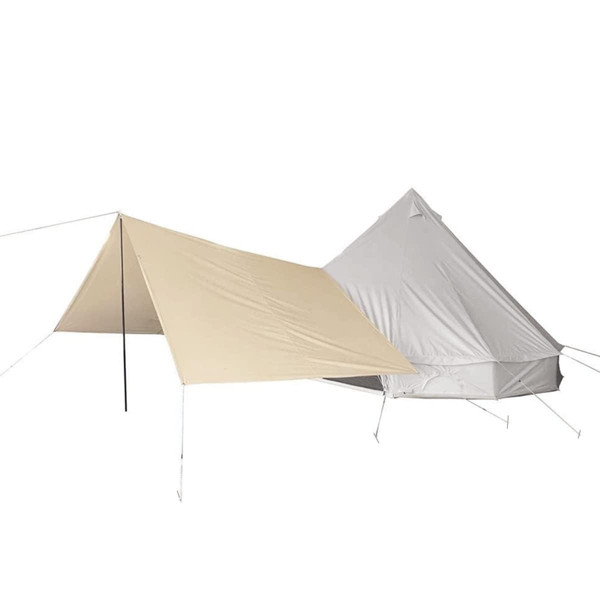 Tenda da Campeggio, Tenda a Campana, Tenda da Sole, Tenda da Esterno, Parasole, Telo per Campeggio, Escursionismo, Spiaggia, Viaggio, Festa, Beige, 3 m, 4 m, 5 m, 6 m, Accessorio p