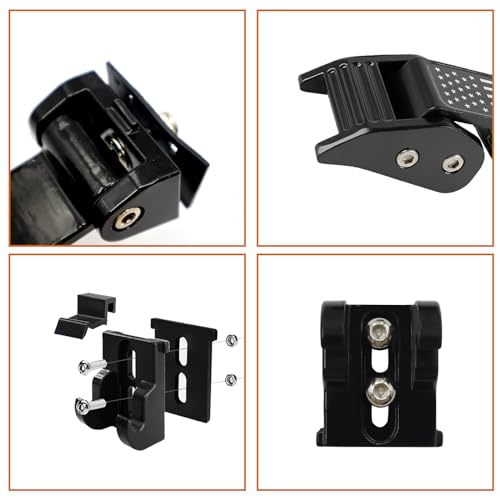Brangstak Aluminum Hood Latch - Adjustable Hood Lock Kit with American Flag Pattern - Compatible with Jeep Wrangler JK/JKU (2007-2018) & JL/JLU Gladiator JT (2018-2023) (Black) by Brangstak - Image 5