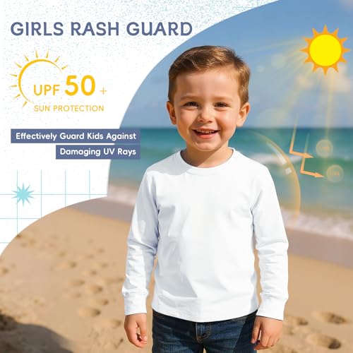 American Trends Kids Rash Guard: UPF 50+ Sun Protection Rashguard for Outdoor Athletic - Long Sleeve Sun Shirts 2-9T2