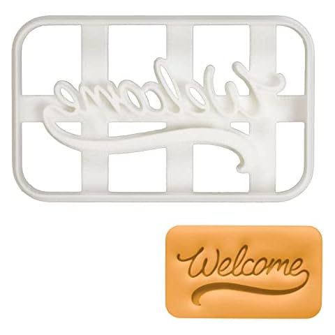 BAKERLOGY Housewarming Welcome Mat Cookie Cutter Cover