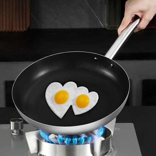 Wok de acero inoxidable 11.8 pulg con mango ergonómico miniatura 5