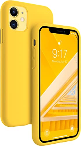 Image of DIZORO Back Cover for iPhone 11 (Silicone | Yellow | Solid)