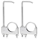 2er-Pack Universal-Auspuffschelle mit Aufhänger, 2,5-Zoll-Auspuffsystem-Aufhänger passend für 5,05-6,35cm Auspuffrohre, verstellbares Auspuffrohr-Aufhängewerkzeug für die meisten PKWs und LKWs