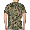 Green Camo Print Classic Men's T-Shirts,Comfortable Graphic Tees for Men,for Everyday Wear and Gifts #5