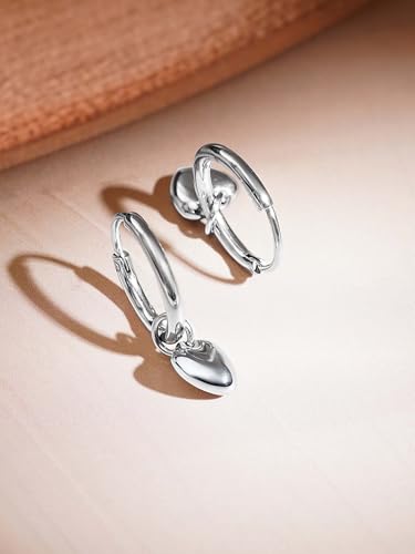 Image of 18K Gold Plated Heart Earrings for Women & Girls | Heart Hoops, Studs & Huggies | Waterproof and Anti Tarnish Jewellery | Valentines Gift for Girlfriend | Gifts for Women | 1 Year Warranty*