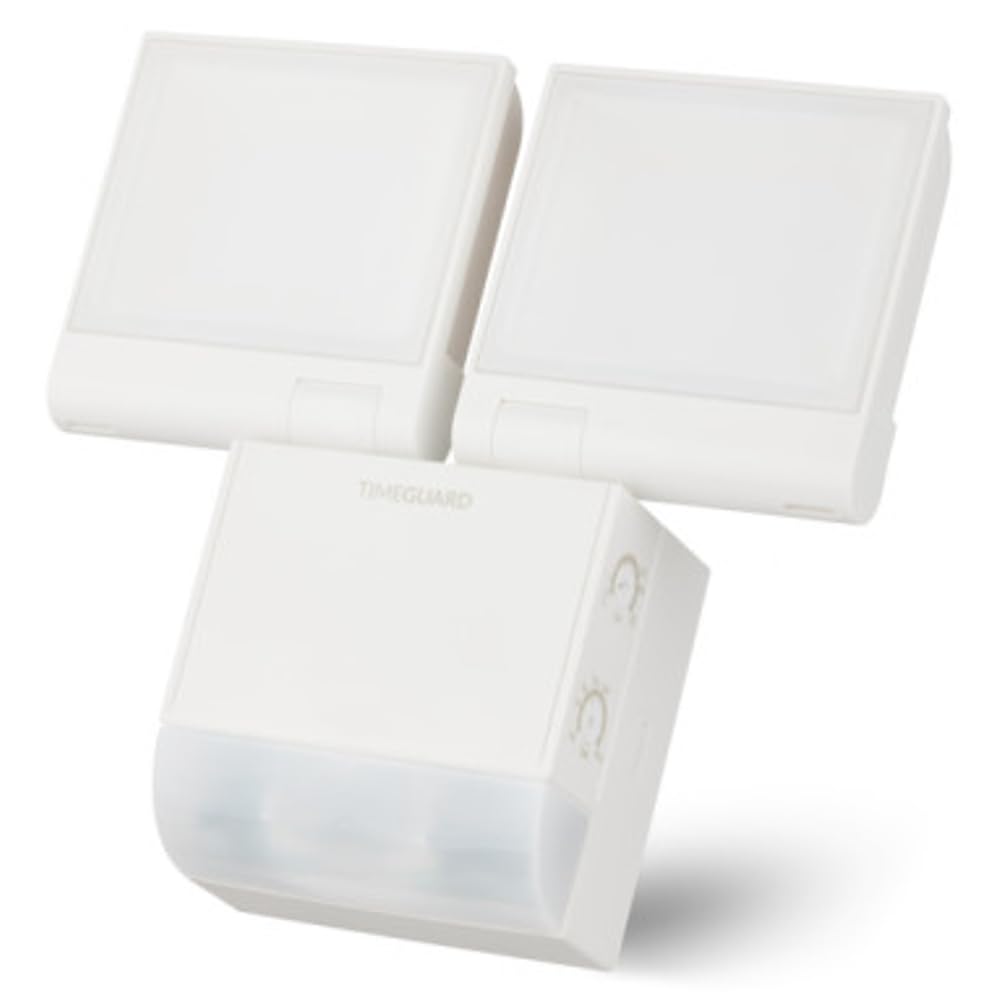 Deta White Timeguard Led200pirwhp Led Twin Head Floodlight Fitting With Pir 17W (White) Size 17