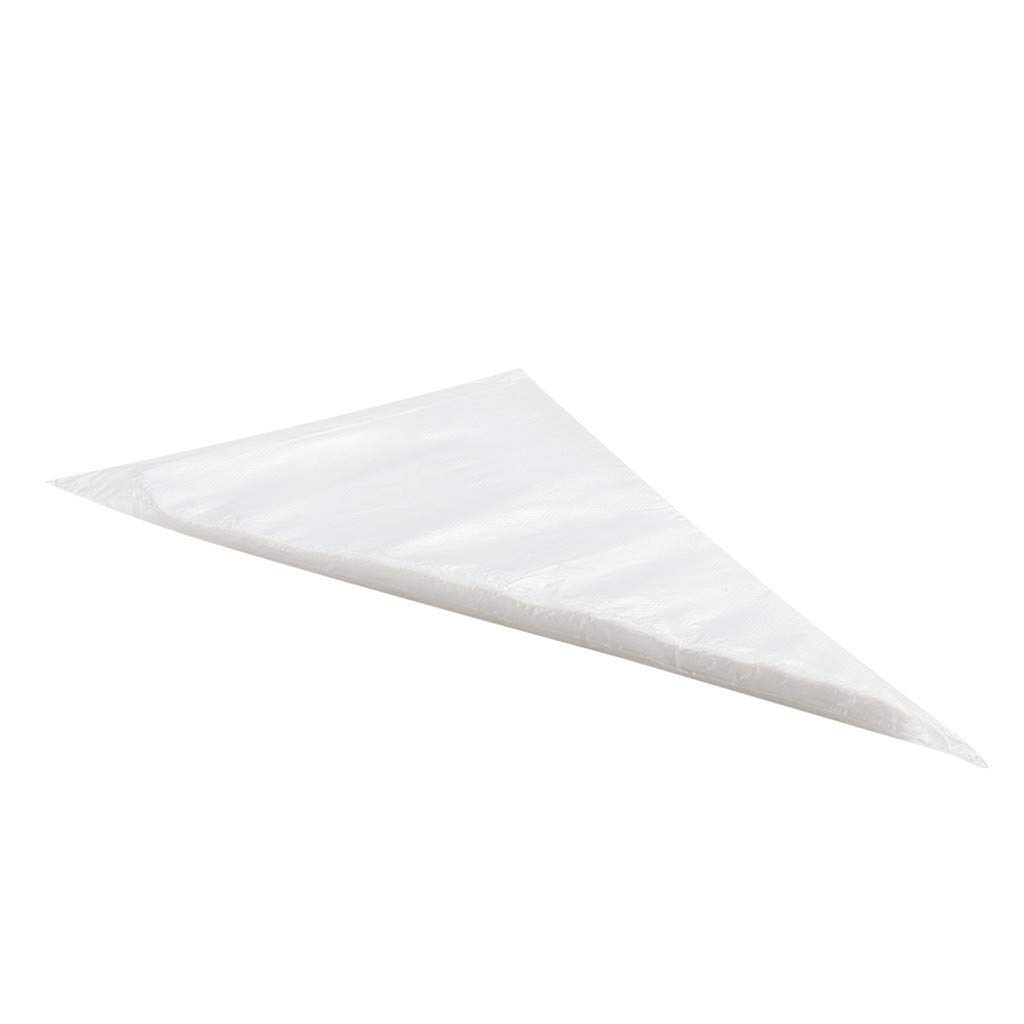 100 bolsas de decoración semi-transparentes para alimentos, paquete de pasteles desechables, bolsa para hornear, cocina, comedor y bar, juegos de utensilios para hornear con tapas