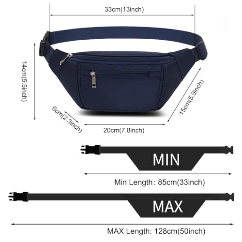 Bauchtasche Gürteltasche Hüfttasche Sport Wasserdicht Gürteltasche Damen Herren Sport Tasche Outdoor Reisen Wandern Laufen Joggen Hundetraining (Blau)