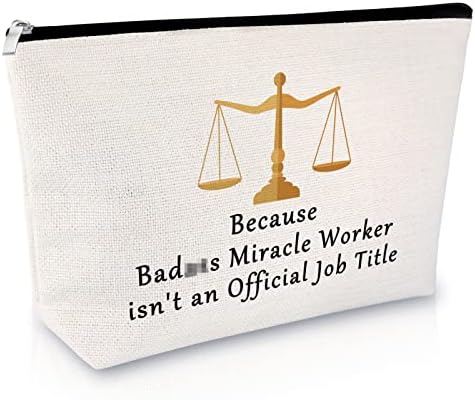 Lawyer Appreciation Gift for Women Makeup Bag Law Student Graduation Gift Funny Paralegal Attorney Gift Cosmetic Bag New Lawyer Gift Law School Gift Birthday Retirement Christmas Gift for Her