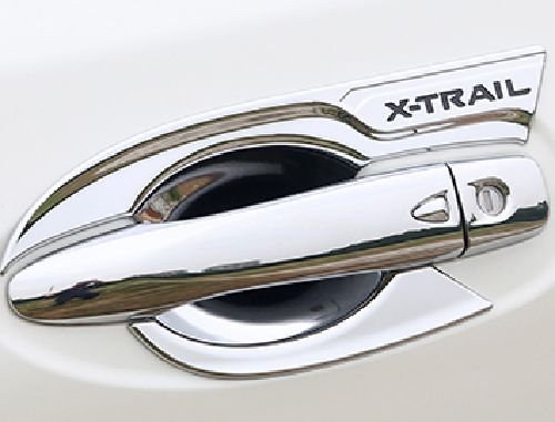 X-TRAIL エクストレイル T32 用 ドアハンドル カバー 黒文字 外装 ドレスアップ カスタム パーツ アクセサリー プロテクター カバー 保護 傷防止 ドアハンドル プロテクションカバー ドアノブ ガード 引っかき傷 外装 4枚入