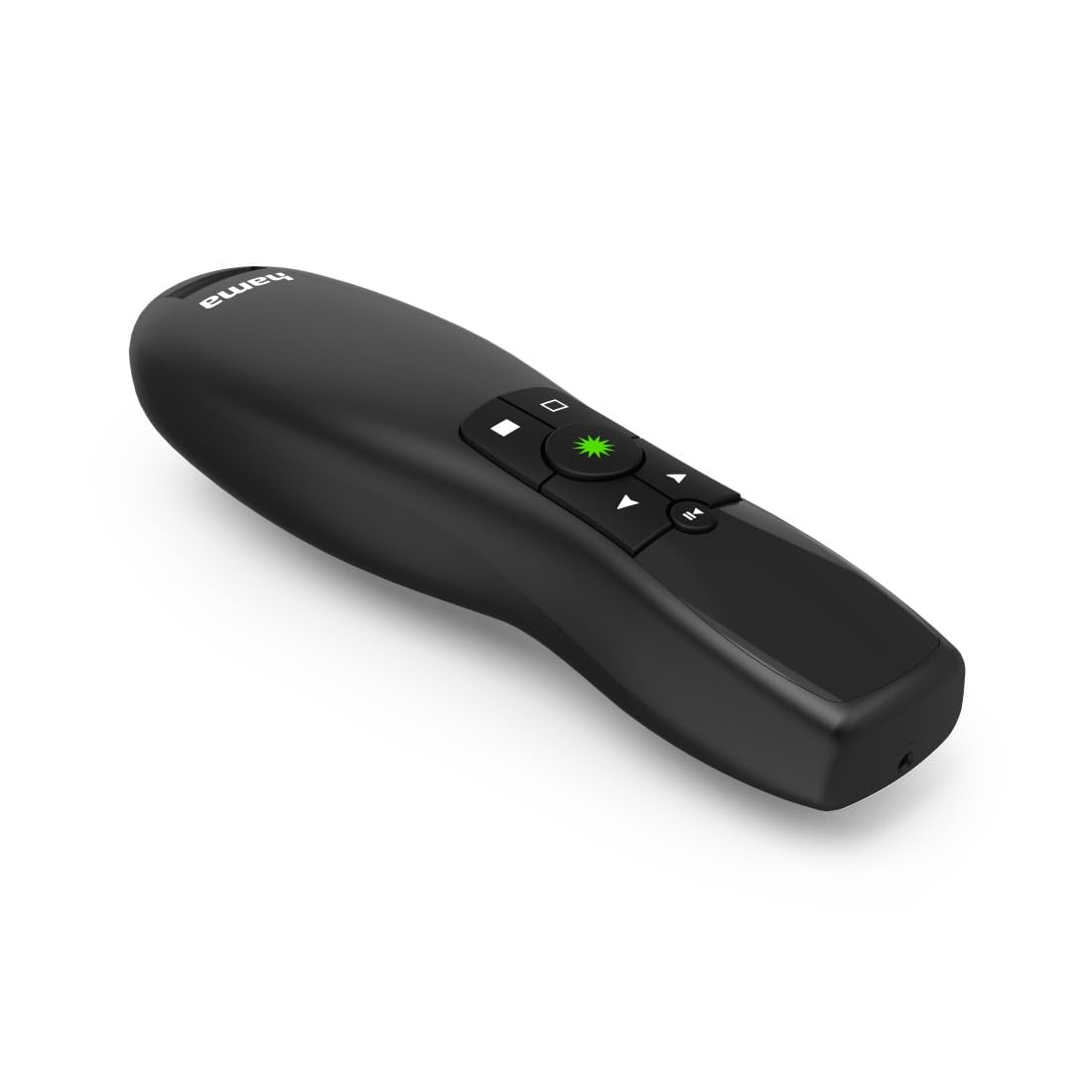Hama | Presentador con Puntero láser Verde (Mando a Distancia de presentación, 4 en 1, presentador PowerPoint, inalámbrico, USB, Alcance de 20 m)