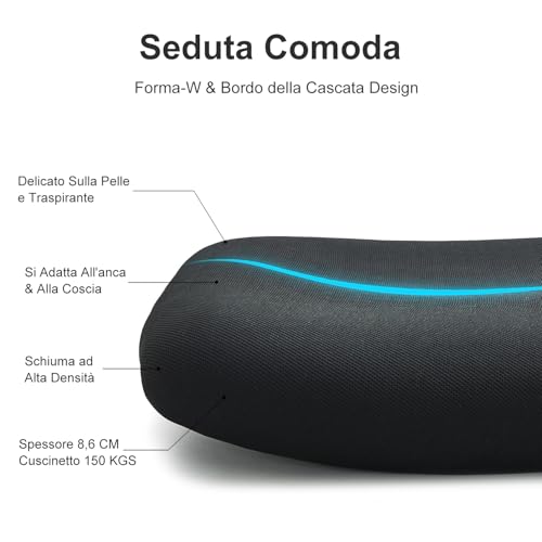 Sedia da Ufficio Ergonomica, Schienale Alto con Supporto Lombare, Poggiatesta & Braccioli 3D in Regolabili, Oscillazione a 130° da Scrivania Sedia da Computer Sedia a Rete - Sedia gaming - Immagine 8