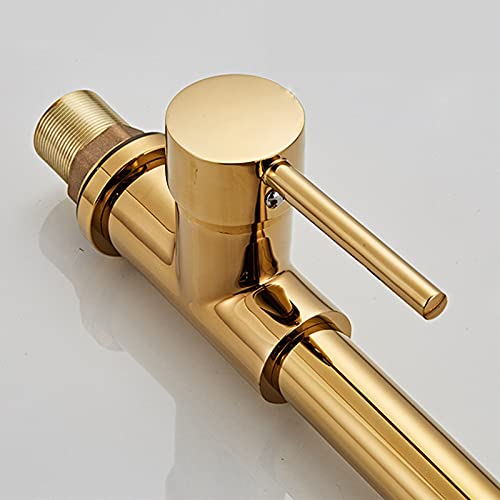 Mitigeur d'eau chaude et froide à 360° or extractible laiton - 7