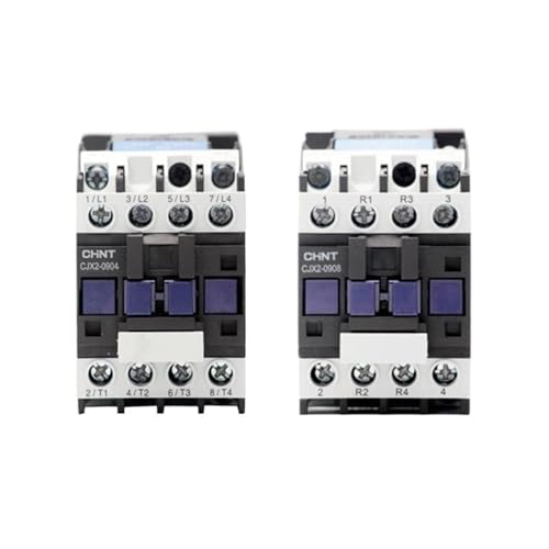Contactor de CA 4 polos CJX2-0908 con contactos 2NO 2NC de conmutación segura