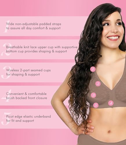 Image of Exquisite Form 5100565 FULLY Lace Wireless Back & Posture Support Bra with Front Closure