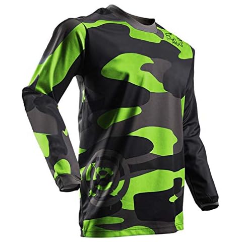 Men's Off-Road Motorcycle Jersey Mountain Bike Shirt Long Sleeve Breathable and Moisture-Wicking - - S Cover