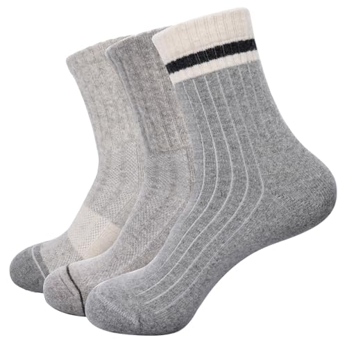 YANMAL 90%/50% Mongolian Wool Socks for Men & Women Warm Socks for Hiking Sleeping and Gifting Available in 1 Pair/ 3 Pairs/ 5 Pairs (US Alpha Large Regular Regular 90 3pack)