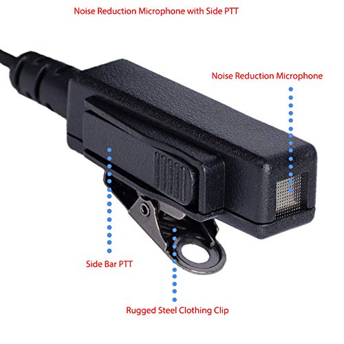 2 Cables de vigilancia acústicos walkie talkie Motorola XPR3300 PTT 3
