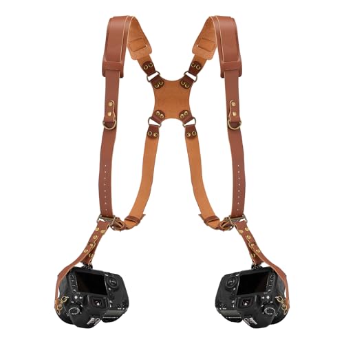 Elegoro Dual Camera Harness Strap, Cross Back Harness for All-Day