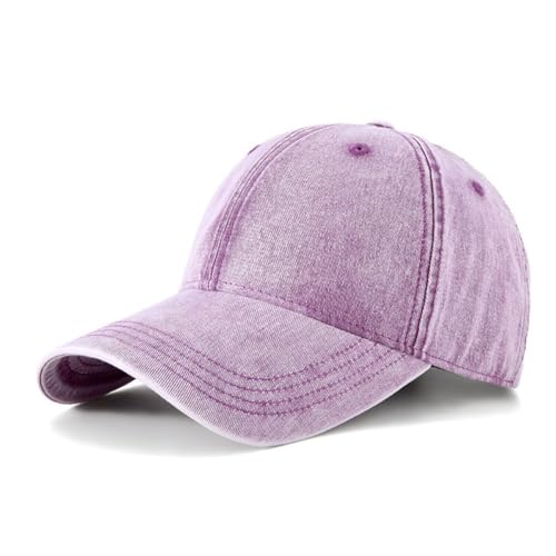 YAMEE Cappello da baseball vintage lavato cotone invecchiato twill cappello per uomini e donne, regolabile, rosa, Taglia unica