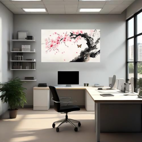 Adhesivo decorativo de flores de cerezo en vinilo para interiores 4