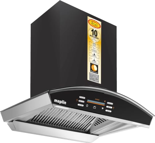 Image of VC-SS75cm Auto Clean Wall Mounted Black 1800 CMH Chimney (Wall Mounted, Black)