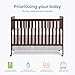 Dream On Me Carson Classic 3-in-1 Convertible Full-Size Baby Crib in Walnut, GreenGuard Gold & BSA, 4 Mattress Heights, Converts to Day & Toddler Bed, Locking Wheels, Classic Nursery Design