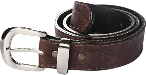 Brown Leather Money Belt with Interchangeable Buckle2