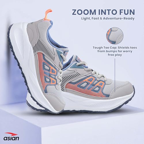 Image of ASIAN Adventure-56 Kids Running Shoes | Stylish Sports Sneakers with Memory Foam, Breathable Mesh Shoes | Anti-Slip Grip Sole for Daily Use, School & Travel