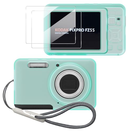Funda de silicona para cámara Kodak PIXPRO FZ55 verde miniatura 1