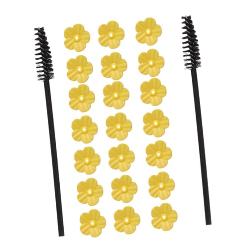 HEMOTON 1 Set Hummingbird Feeding Tools Bright Flower Replacement Ports with Cleaning Brushes Durable Material Realistic Design for Attracting Birds for Outdoor Use