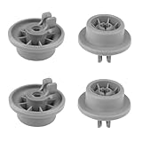 4 Ruedas para Lavavajillas, Lavavajillas Ruedas de Repuesto para Cesta Inferior compatibile con Boschh, Siemens, Nef, Whirlpol, Repuestos Lavaplatos para Reemplazar las Piezas Desgastadas.