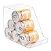 mDesign Plastic Kitchen Storage Organizer Bins for Pantry, Fridge, or Freezer Organization - Cabinet Organizer Holder for Canned Food, Soup Can, Soda or Water Bottle, Ligne Collection, Clear