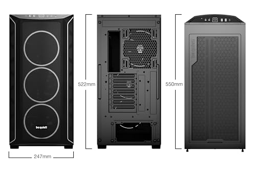 Image of be quiet! Shadow Base 800 FX - ARGB - 4 Light Wings 140mm PWM Fans - Mid-Tower PC Gaming Case - 420mm radiators or E-ATX motherboards Support - Black - BGW63
