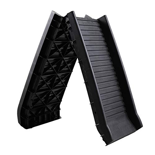 Sardoxx Portable Folding Pet Climbing Ladder, Straight And Inclined Dog Ramp, Suitable For Large Dog Suv, Truck Ramp, Swimming Pool Boat, Non-Slip Design Black, 61" #TOP3