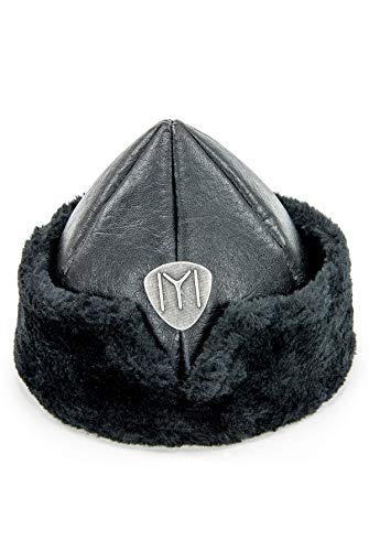 Sombrero turco otomano Bork para niños, sombrero Ertugrul para niños, gorro de piel de invierno, piel sintética y piel sintética - negro - 1-3 años Cover