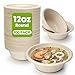 W&Y 12 oz Paper Bowls, 100-Count Disposable Compostable Bowls, Microwave Safe & Heavy Duty, Biodegradable Sugarcane Fiber Bowl for Hot Soup, Salad, Snacks, and Party Use 1