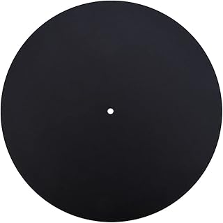 Leather Turntable Slipmat 12 inch, Leather Record Pad Multifunctional Record Mat Turntable Antistatic for Pad Felt for Reduce Vibration(Thickness 1.5MM)