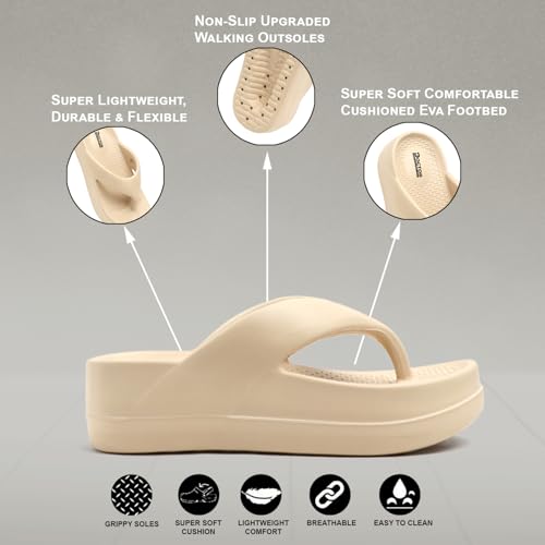 Image of DOCTOR HEALTH SUPER SOFT Women's Hot Pink Flip-Flops Slippers | Flip-Flops | Women's & Girl's Slippers | Comfortable & Lightweight | Soft Foot Massager | All Day Wear Flip-Flops Slipper