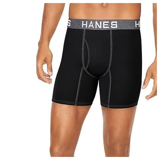 Hanes Cuecas boxer masculinas ultramacias e confortáveis, pacote com 4, Preto/cinza, G